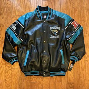 Jacksonville Jaguars NFL G-III Faux Leather Jacket Men’s Size 2XL